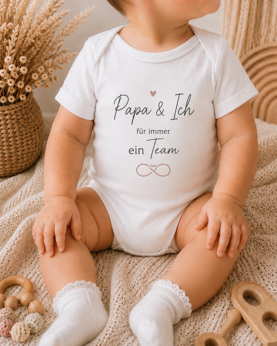 Personalisierter Babybody mit Namen – Geschenk zum Vatertag - DE