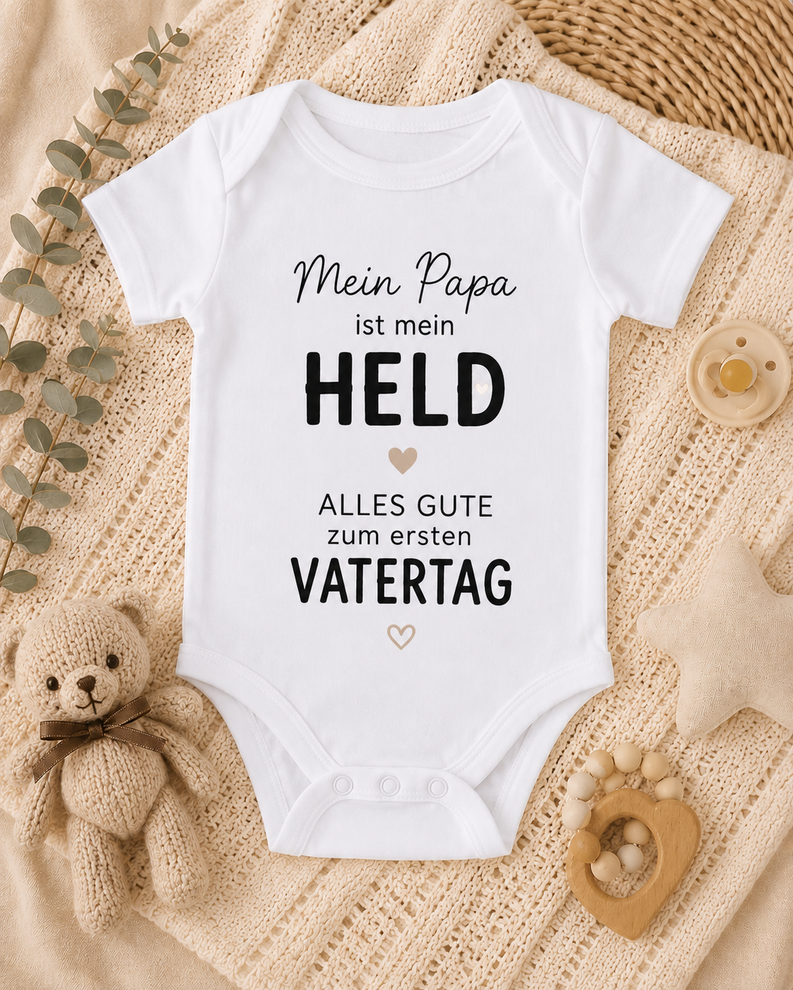 Personalisierter Babybody mit Namen – Geschenk zum Vatertag - DE
