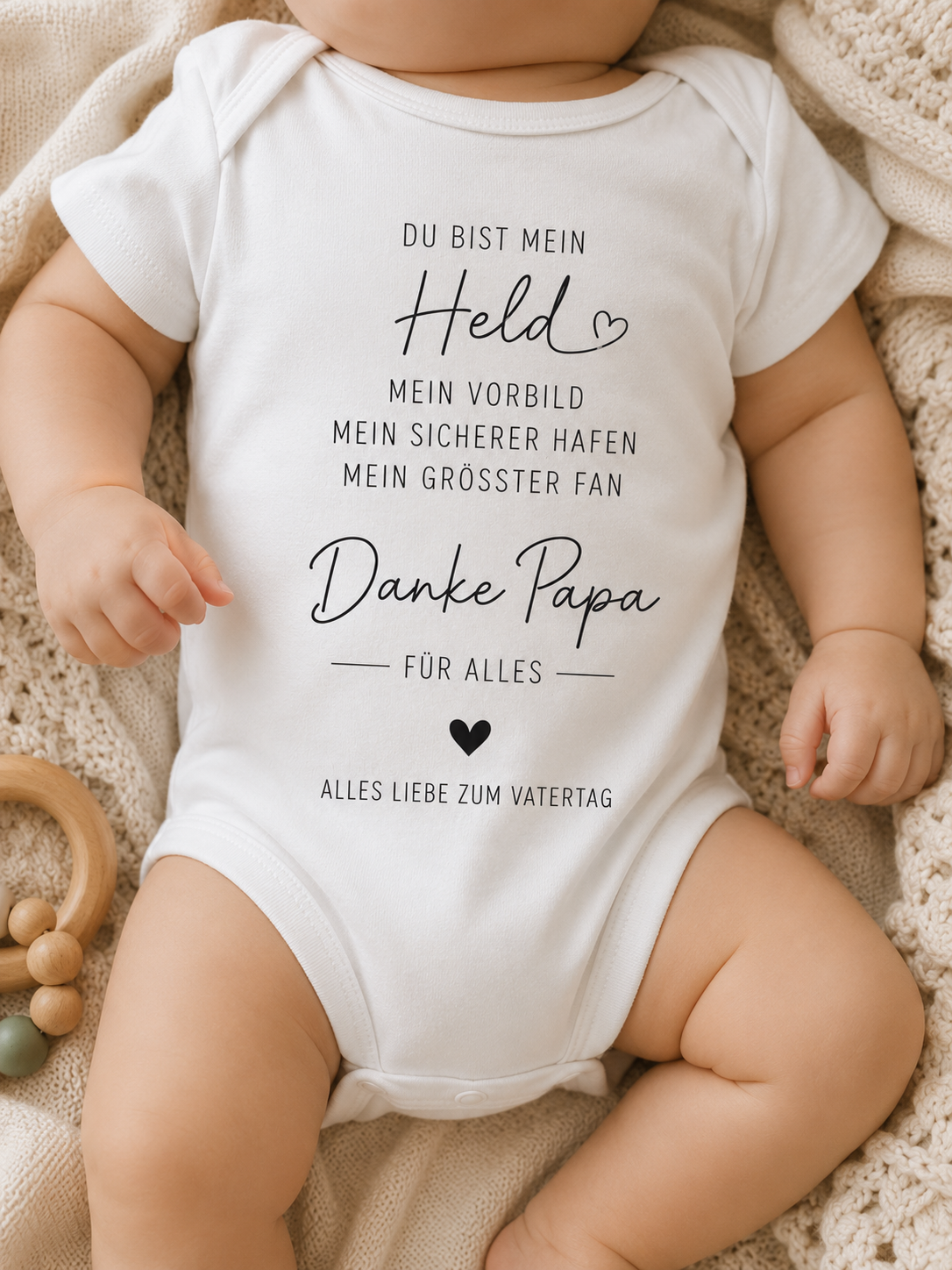 Personalisierter Babybody mit Namen – Geschenk zum Vatertag - DE