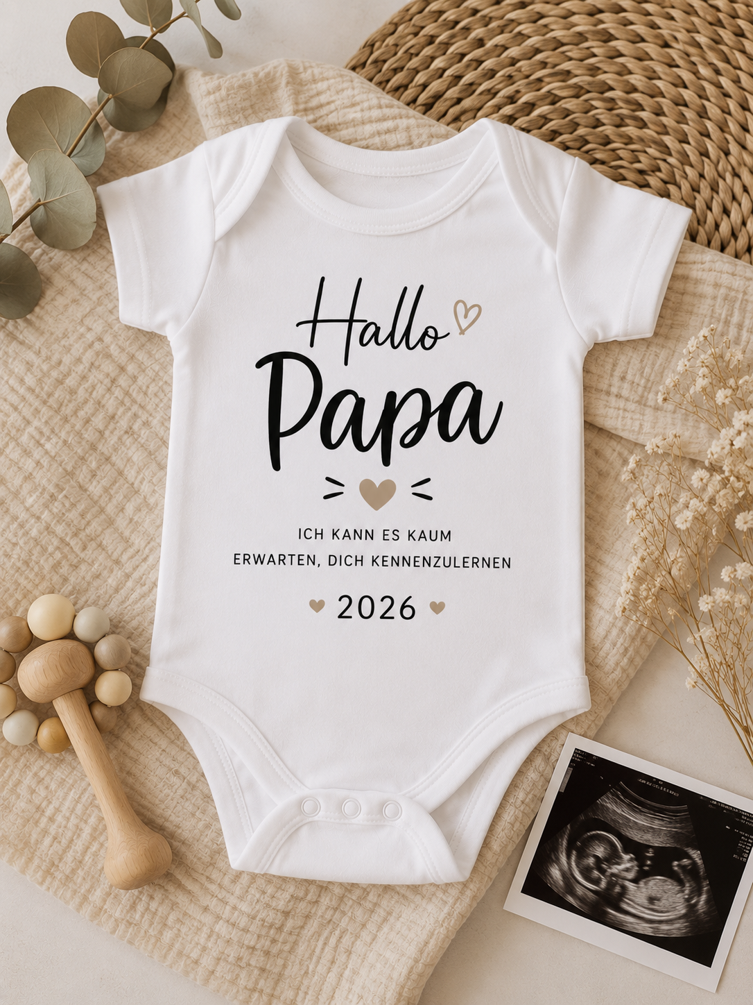 Personalisierter  Babybody - Hallo Papa