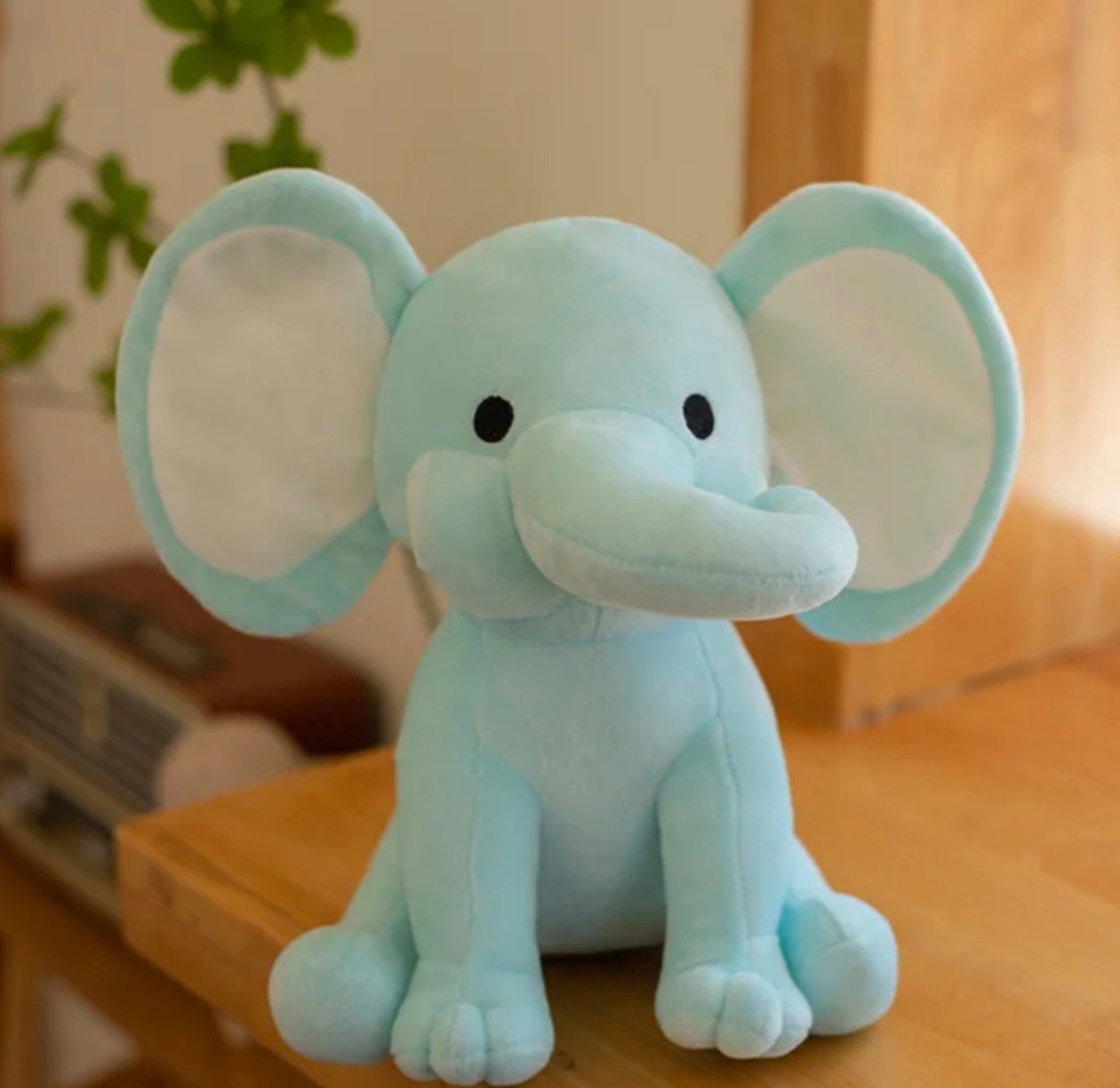 Personalisierter Plüschelefant mit Geburtsdaten