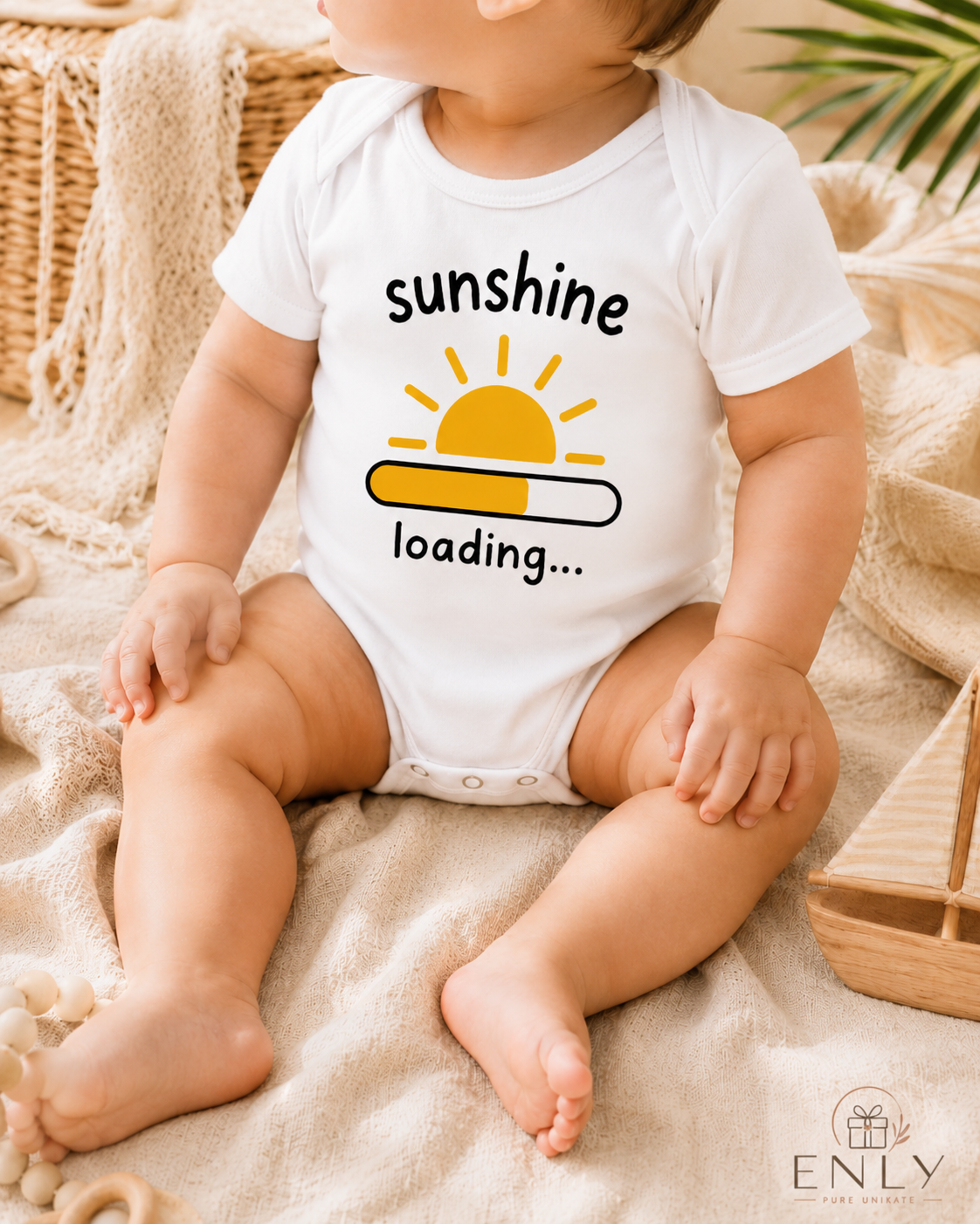 Sunshine Loading Babybody – Lustiger Sommer Babybody