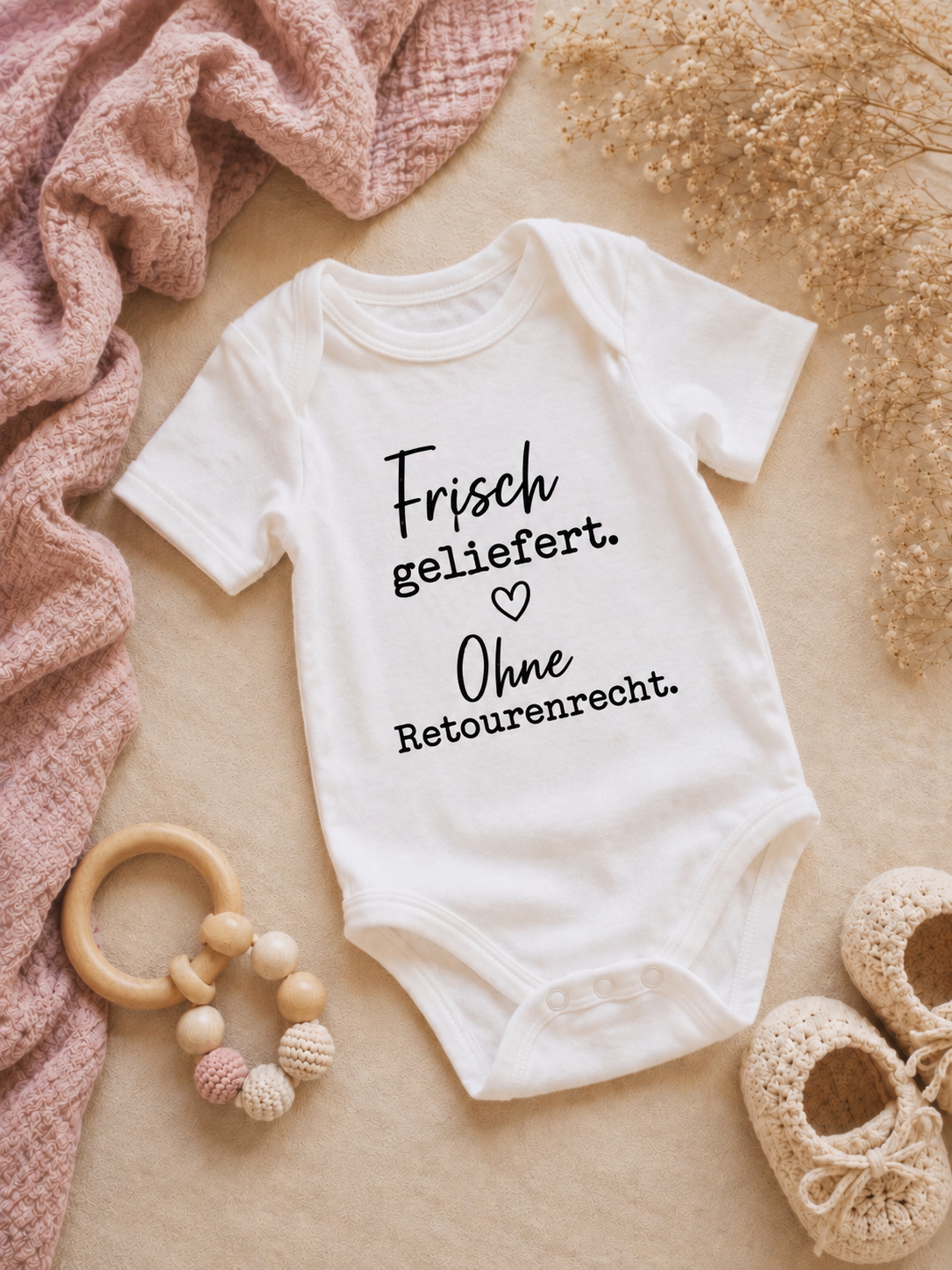Personalisierter Babybody - Frisch geliefert, ohne Retourenrecht