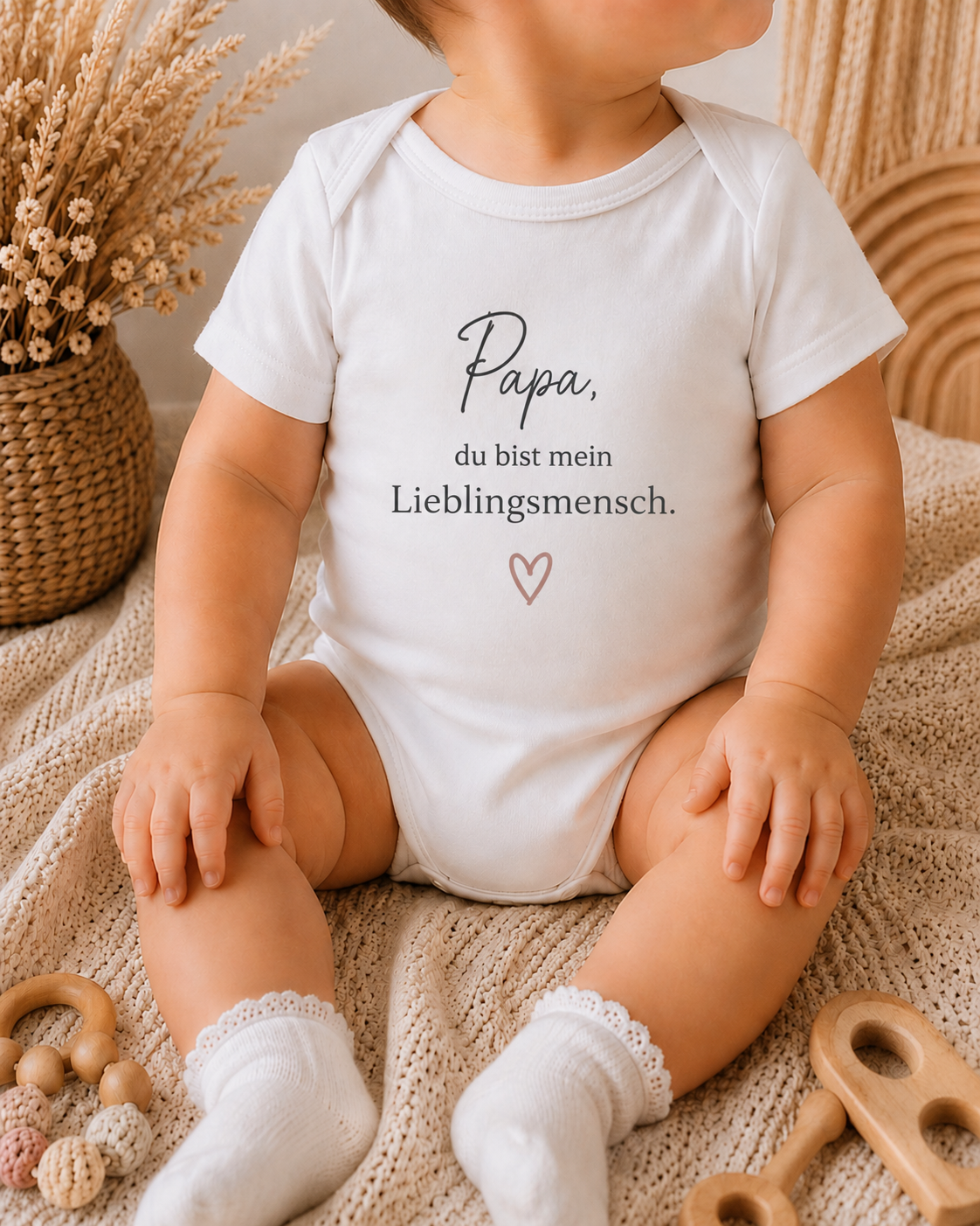 Personalisierter Babybody mit Namen – Geschenk zum Vatertag - DE
